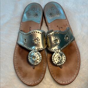 Jack Rogers 10m Women's leather pale gold Sandals